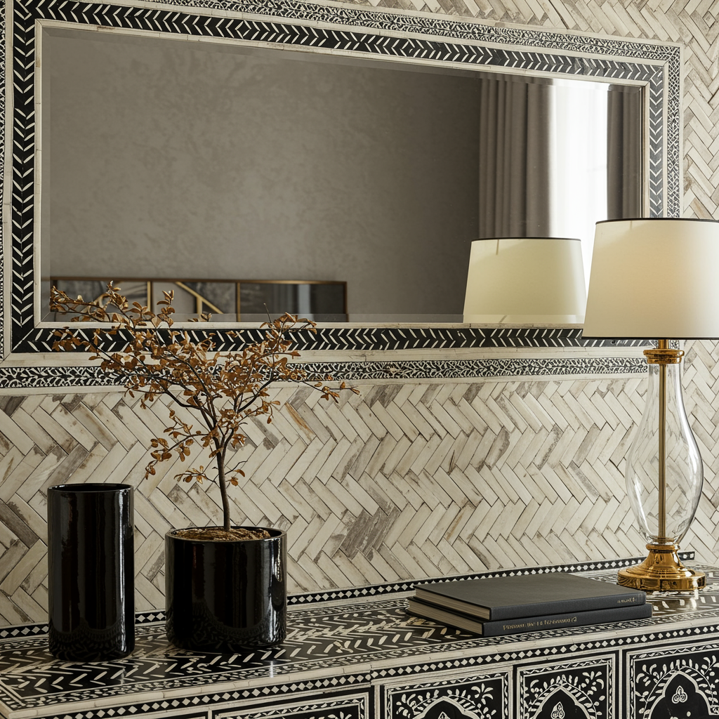 Luxury Bone Inlay or Mother of Pearl Furniture