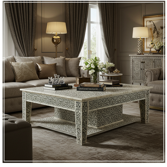 Luxury Bone Inlay or Mother of Pearl Furniture