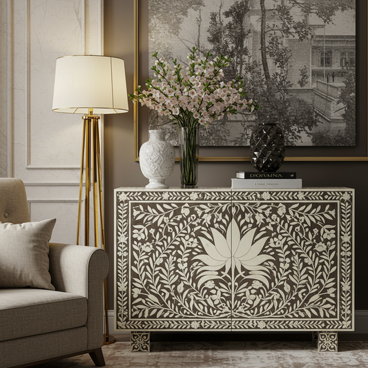 Luxury Bone Inlay or Mother of Pearl Furniture