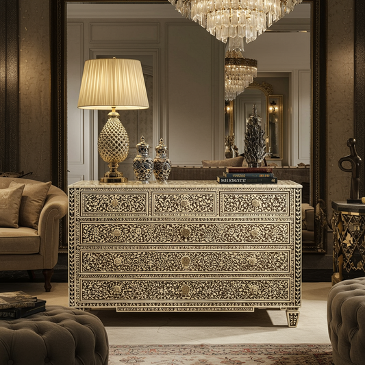 Luxury Bone Inlay or Mother of Pearl Furniture
