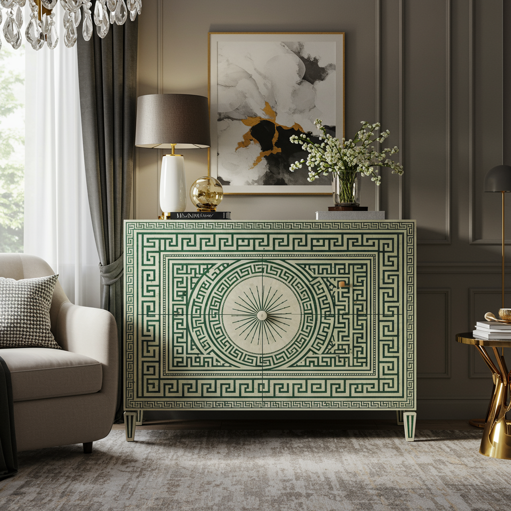 Luxury Bone Inlay or Mother of Pearl Furniture
