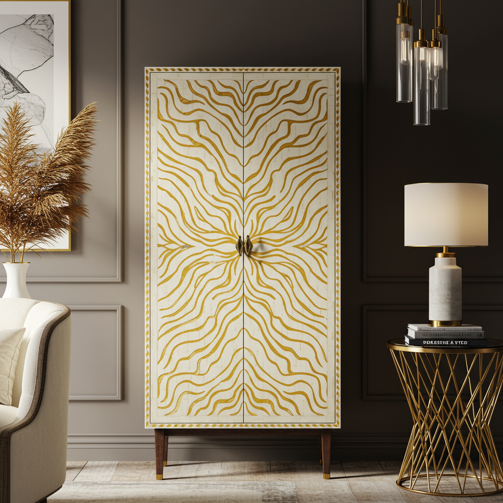 Luxury Bone Inlay or Mother of Pearl Furniture