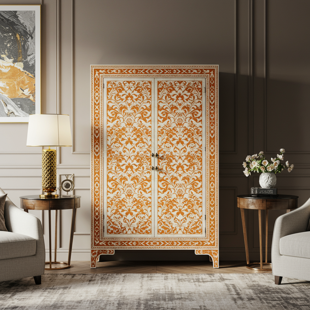 Luxury Bone Inlay or Mother of Pearl Furniture