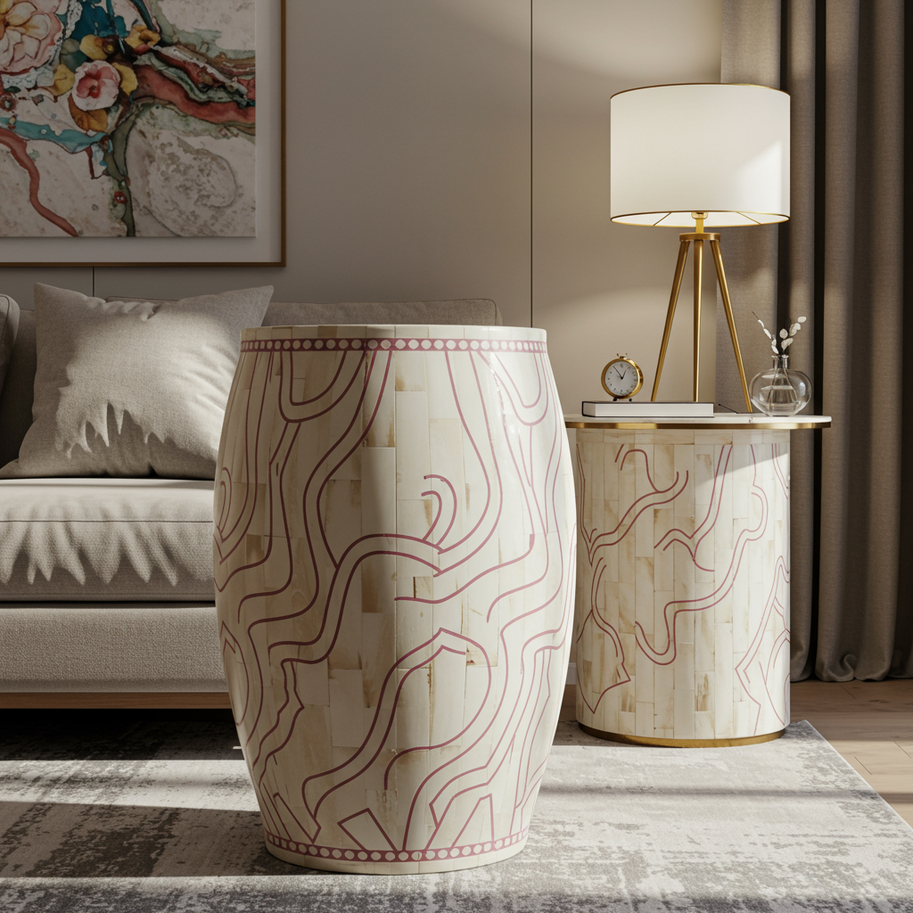 Luxury Bone Inlay or Mother of Pearl Furniture