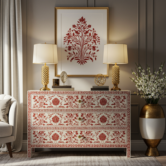 Luxury Bone Inlay or Mother of Pearl Furniture