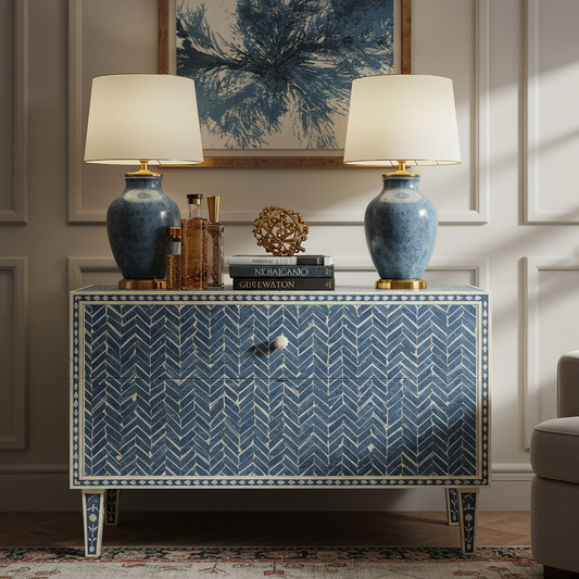 Luxury Bone Inlay or Mother of Pearl Furniture