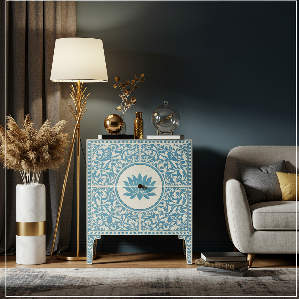 Luxury Bone Inlay or Mother of Pearl Furniture
