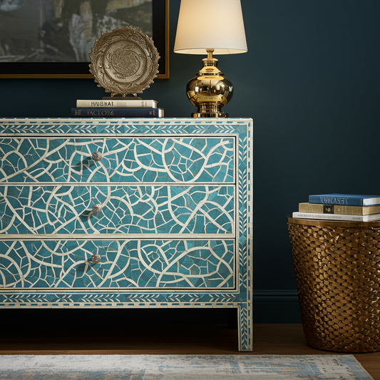 Luxury Bone Inlay or Mother of Pearl Furniture
