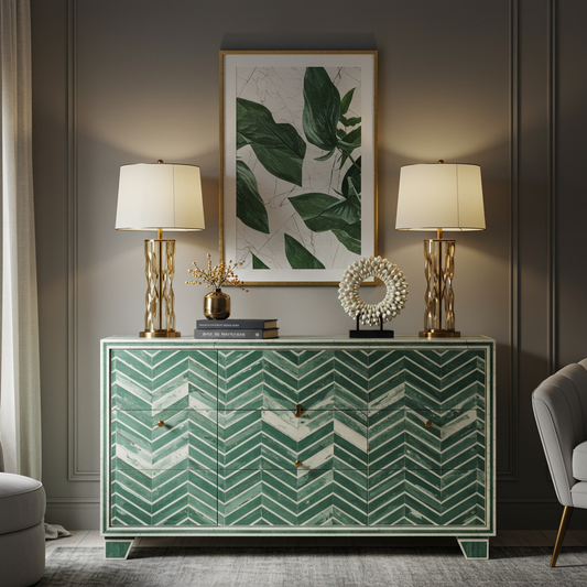 Luxury Bone Inlay or Mother of Pearl Furniture