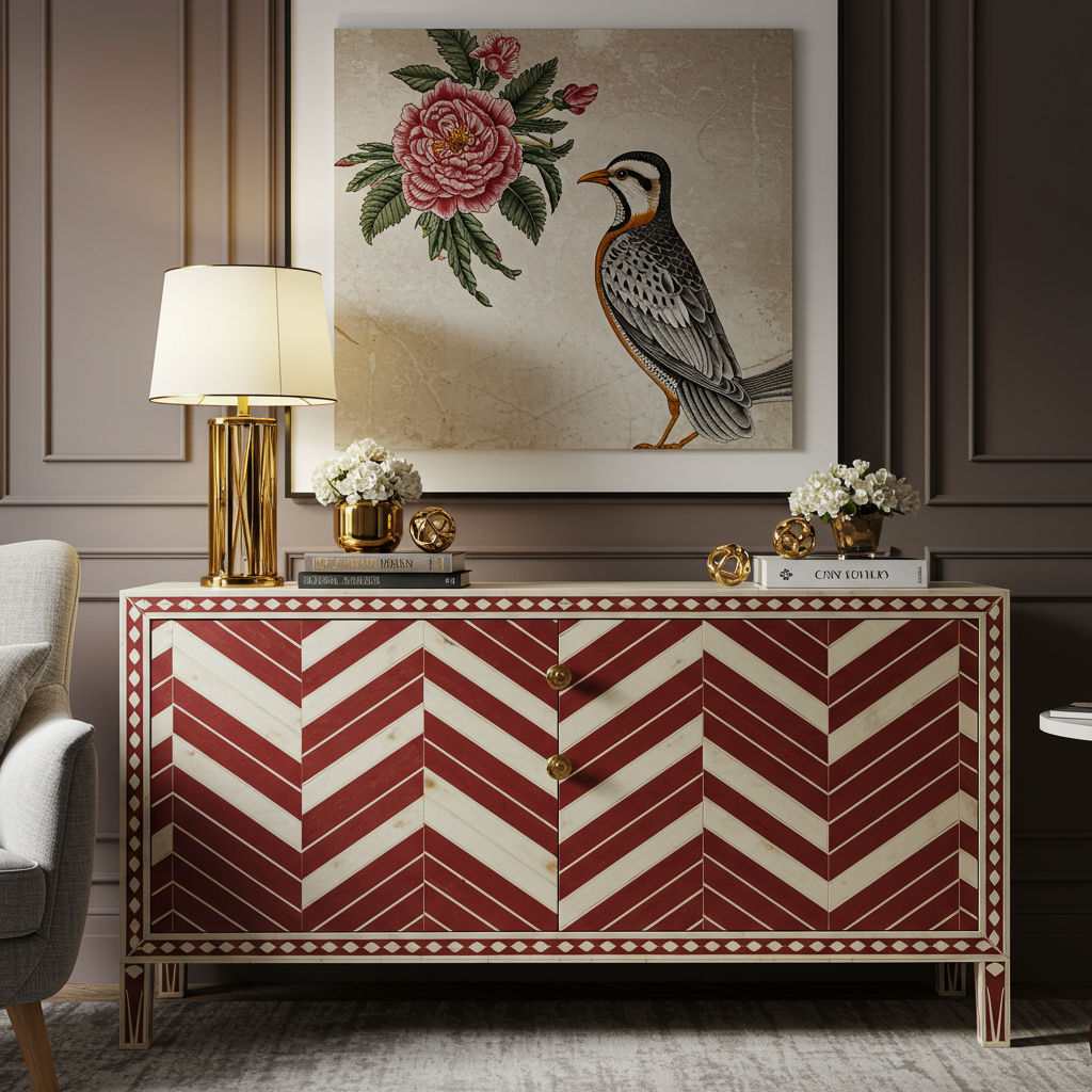 Luxury Bone Inlay or Mother of Pearl Furniture