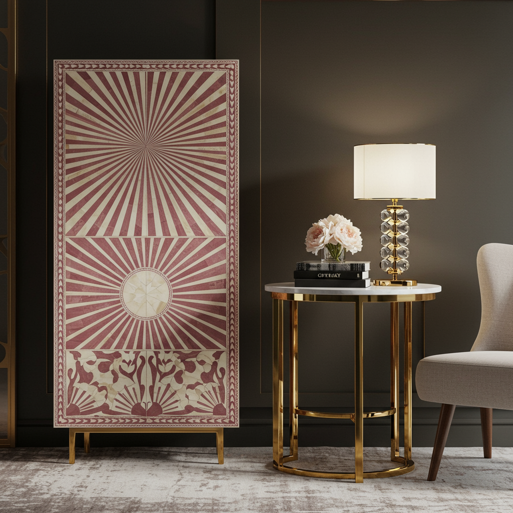 Luxury Bone Inlay or Mother of Pearl Furniture