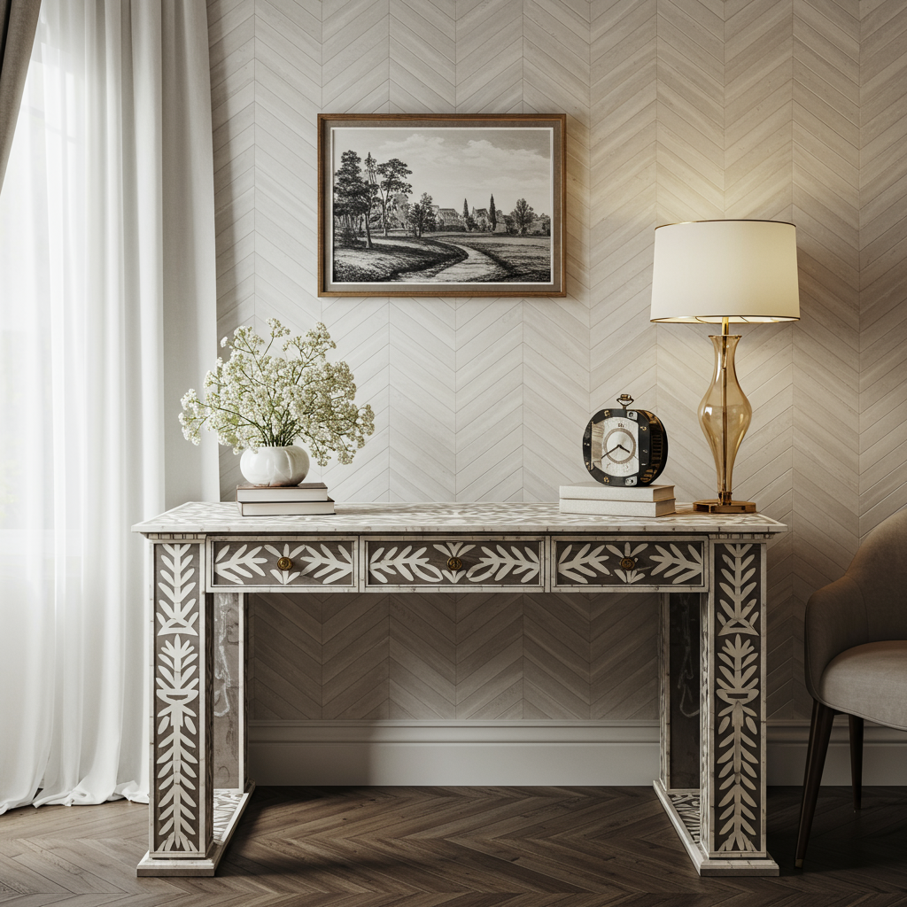 Luxury Bone Inlay or Mother of Pearl Furniture
