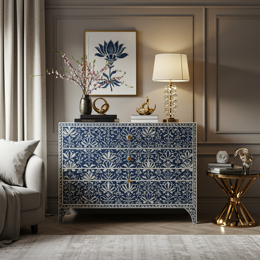 Luxury Bone Inlay or Mother of Pearl Furniture