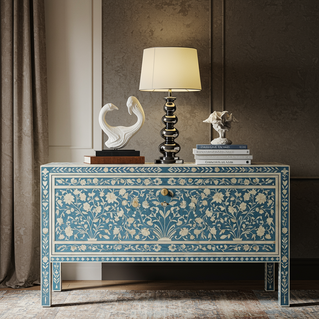 Luxury Bone Inlay or Mother of Pearl Furniture
