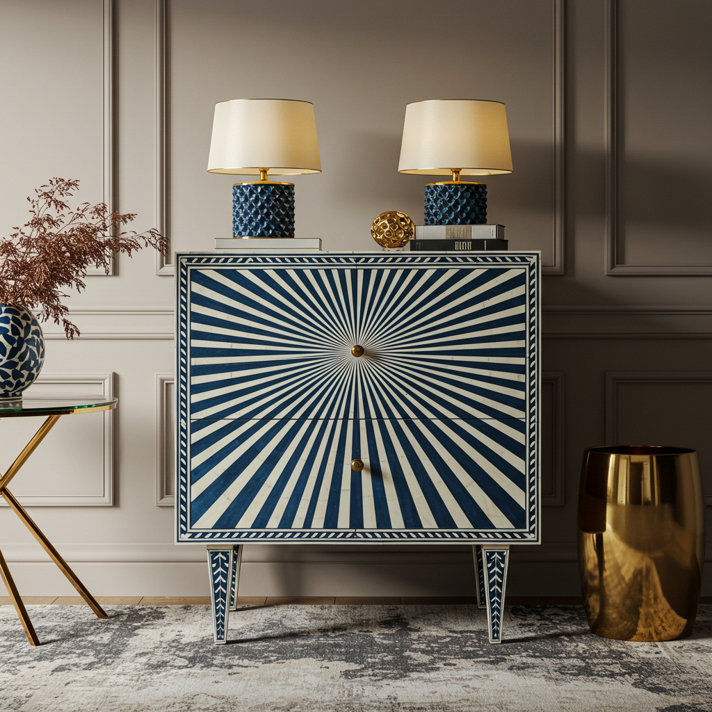 Luxury Bone Inlay or Mother of Pearl Furniture