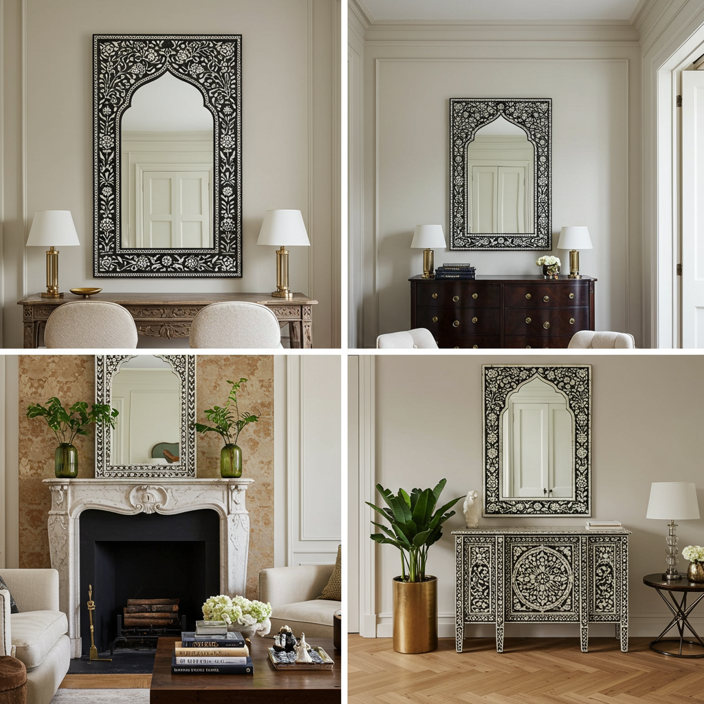 Luxury Bone Inlay or Mother of Pearl Furniture