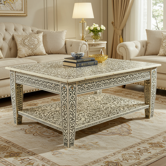 Luxury Bone Inlay or Mother of Pearl Furniture