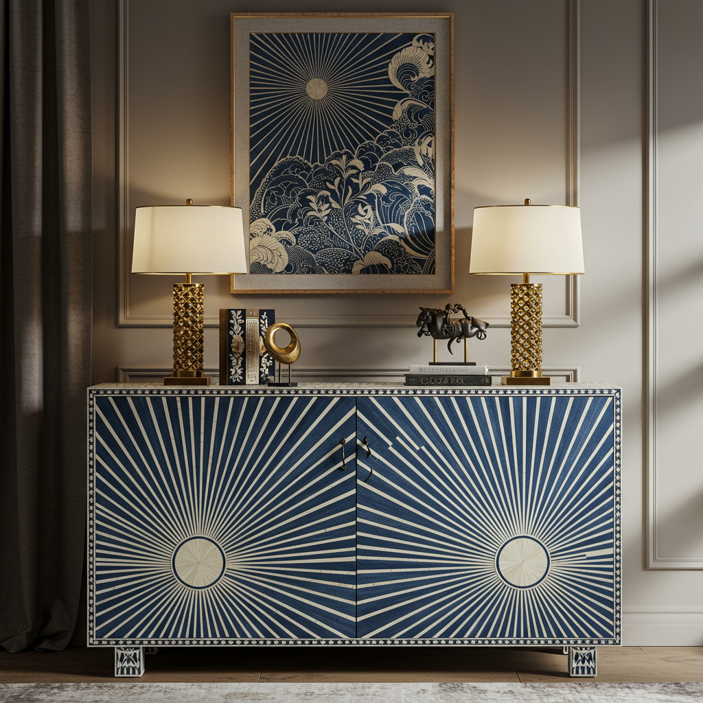 Luxury Bone Inlay or Mother of Pearl Furniture