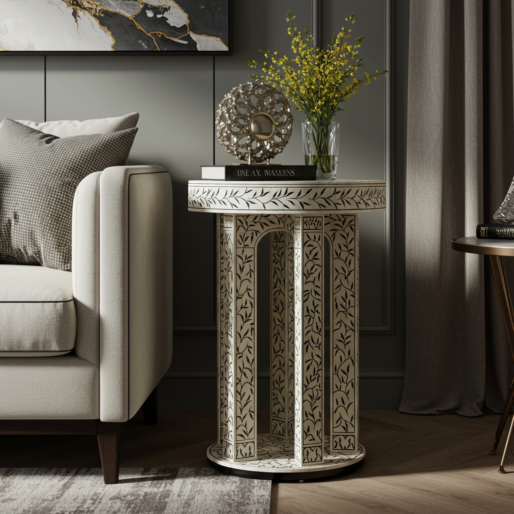 Luxury Bone Inlay or Mother of Pearl Furniture