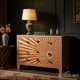 Sunburst Pattern Hand-Painted Chest of Drawers | Luxury Handmade Dresser