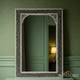 Elegant Black and White Patterned Wall Mirror | Luxury Handmade Mirror