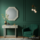 Elegant Bone Inlay Octagonal Wall Mirror | Luxury Handmade Mirror