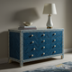 Blue Bone Inlay 4-Drawer Dresser | Luxury Handmade Dresser