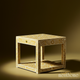 Artisan Gold Leaf Wooden Stool | Luxury Handmade Side Table