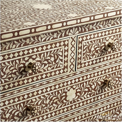 dressers Bone Inlay 6 Drawers Furniture | Luxury Handmade Dresser