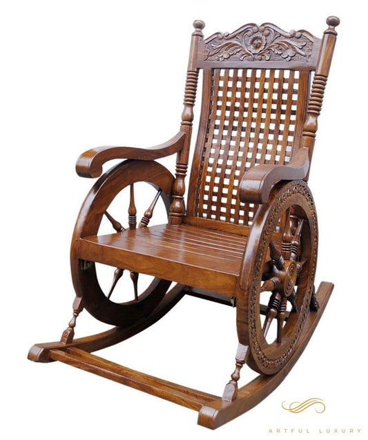 Resting Chair Grandpa Rocking Chair Made Of High Quality Wood | Luxury Handmade Chair