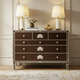 Elegant Wooden Chest of Drawers with Floral Inlay | Luxury Handmade Dresser