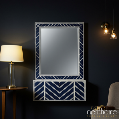 Decorative Wall Mirror with Integrated Storage Cabinet | Luxury Handmade Mirror