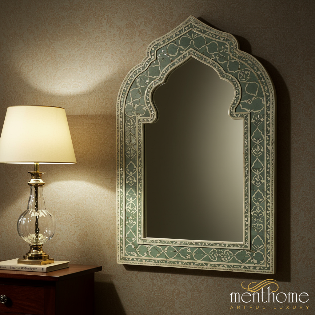 Elegant Arch-Top Wall Mirror | Luxury Handmade Mirror