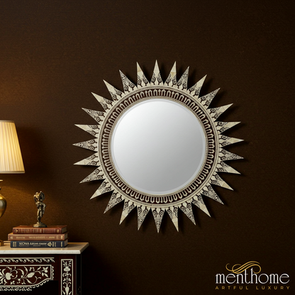 Decorative Sunburst Wall Mirror | Luxury Handmade Mirror