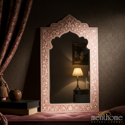 Ornate Decorative Wall Mirror with Floral Pattern Frame | Luxury Handmade Mirror