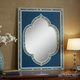 Decorative Blue and Silver Ornate Wall Mirror | Luxury Handmade Mirror