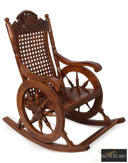 Resting Chair Grandpa Rocking Chair Made Of High Quality Wood | Luxury Handmade Chair