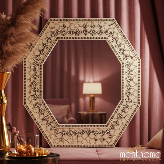 Elegant Octagonal Decorative Wall Mirror | Luxury Handmade Mirror