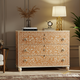 Handcrafted Bone Inlay Floral Pattern Chest of Drawers | Luxury Handmade Dresser