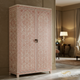 Handcrafted Floral Pattern Wooden Wardrobe | Luxury Handmade Wardrobe