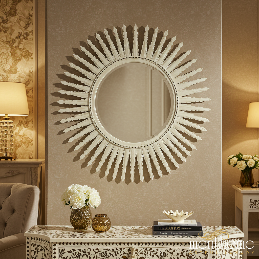 Decorative Sunburst Wall Mirror | Luxury Handmade Mirror