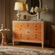 Sunburst Inlay Wooden Chest of Drawers | Luxury Handmade Dresser