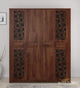 Kosmo Artisan 4 Door Wardrobe in Sheesham Finish | Luxury Handmade Wardrobe