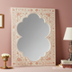 Floral Pattern Decorative Wall Mirror | Luxury Handmade Mirror