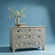 Handcrafted Bone Inlay Floral Chest of Drawers | Luxury Handmade Dresser