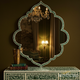 Ornate Green and White Inlay Wall Mirror | Luxury Handmade Mirror