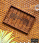 Ethereal Elephants Brown Sheesham Wood Serving Tray | Luxury Handmade Trays