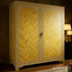 Elegant Handcrafted Inlaid Wood Wardrobe Cabinet | Luxury Handmade Wardrobe