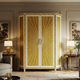 Elegant Sunburst Pattern Wooden Wardrobe | Luxury Handmade Wardrobe