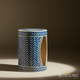 Decorative Blue and White Patterned Wooden Stool | Luxury Handmade Stool